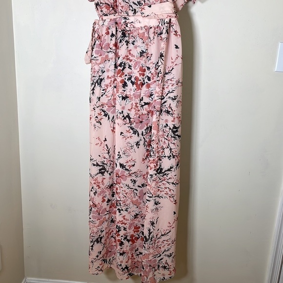 NWT. Standards & Practices 1X Wrap Hi-Low Garden Floral Maxi Chiffon Dress. - Picture 15 of 15